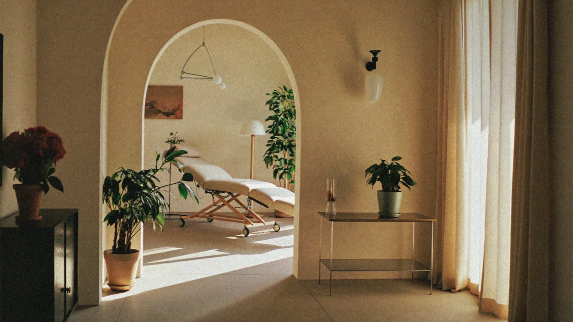 Warm studio interior